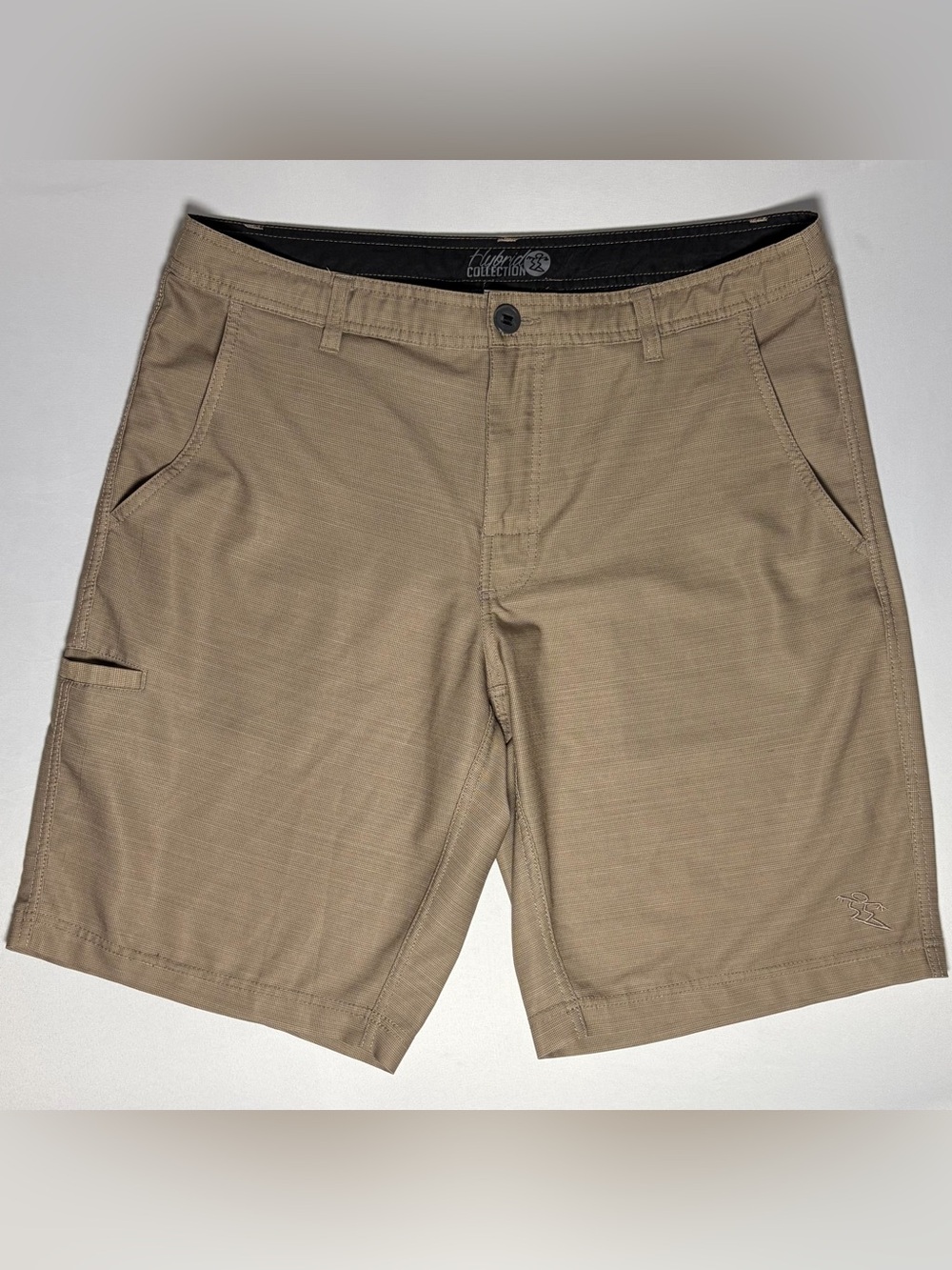 Da Hui Hybrid Collection Chino Swim Shorts Men's 34 Tan Very Good Condition